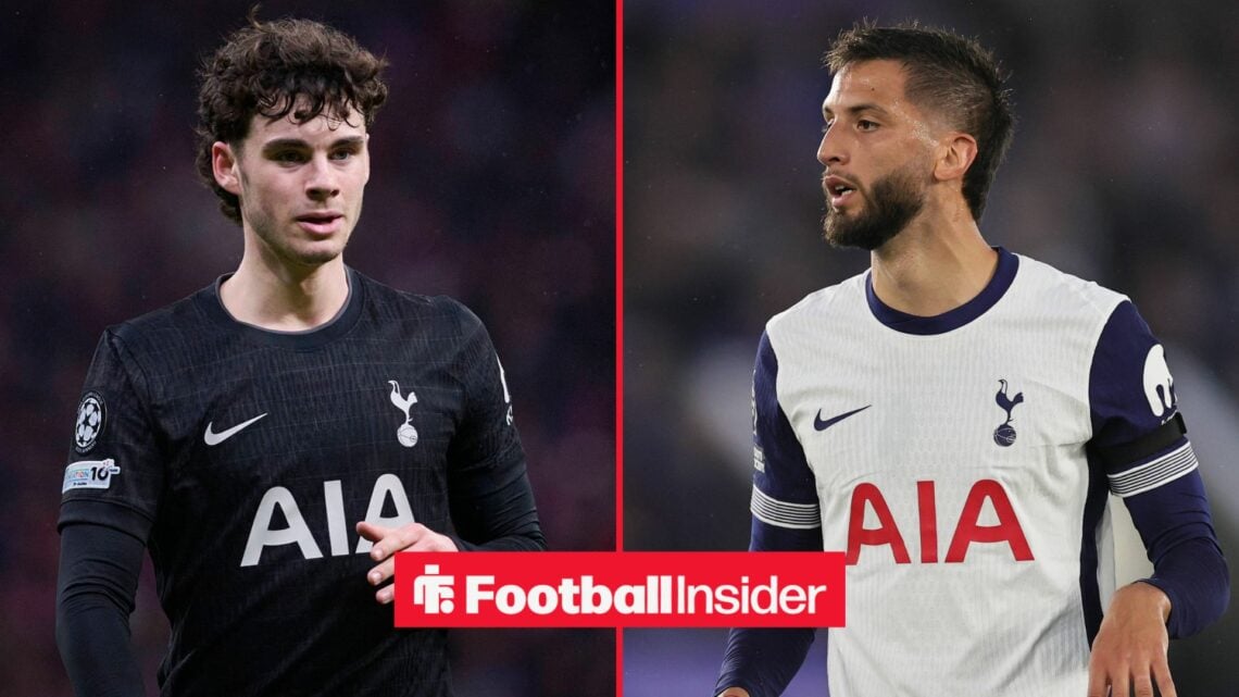 Archie Gray during Champions League 2025/2026, round of 16, 1st leg, March 10 ,2026 / Rodrigo Bentancur of Tottenham Hotspur during the Premier Lea...