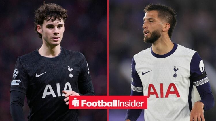 Archie Gray during Champions League 2025/2026, round of 16, 1st leg, March 10 ,2026 / Rodrigo Bentancur of Tottenham Hotspur during the Premier Lea...