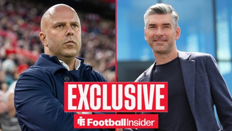 Liverpool manager Arne Slot alongside sporting director Richard Hughes.