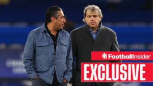 Chelsea Co-owner Behdad Eghbali and chairman Todd Boehly at Stamford Bridge