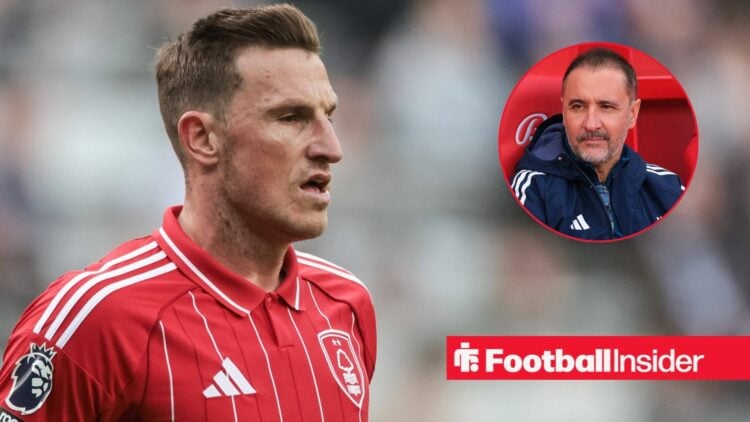 Chris Wood of Nottingham Forest during the Premier League match Newcastle United vs Nottingham Forest at St. James s Park, Newcastle, United Kingdo...