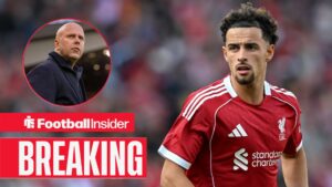 Curtis Jones of Liverpool during the Liverpool vs Athletic Bilbao Pre Season Friendly match at Anfield, Liverpool / Liverpool s head coach Arne Slot reacts during the English Premier League match between Liverpool FC and Brighton & Hove Albion FC in Liverpool, Britain, on Dec. 13, 2025