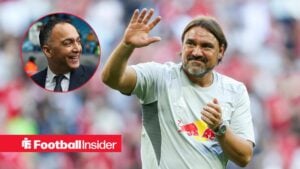 Daniel Farke with Paraag Marathe included in a circular inset