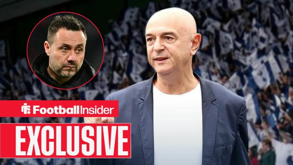 Daniel Levy with Roberto De Zerbi included in a circular inset