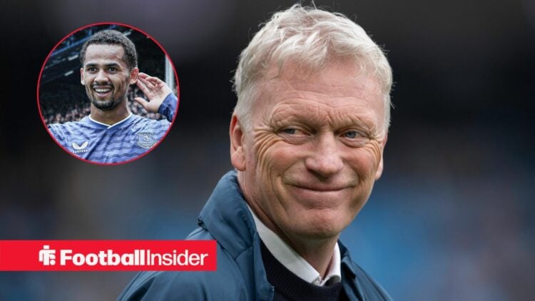 David Moyes with Iliman Ndiaye included in a circular inset