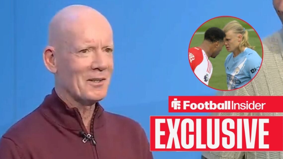 Dermot Gallagher speaking on Sky Sports News / Gabriel Magalhaes headbutts Erling Haaland in Man City vs Arsenal on 19 April, 2026