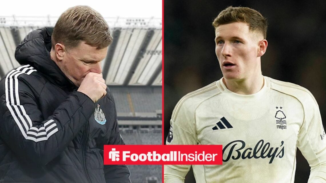 Eddie Howe alongside Elliot Anderson