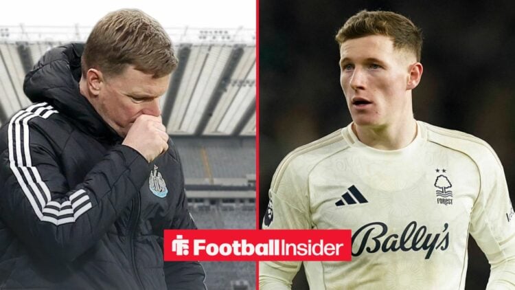 Eddie Howe alongside Elliot Anderson