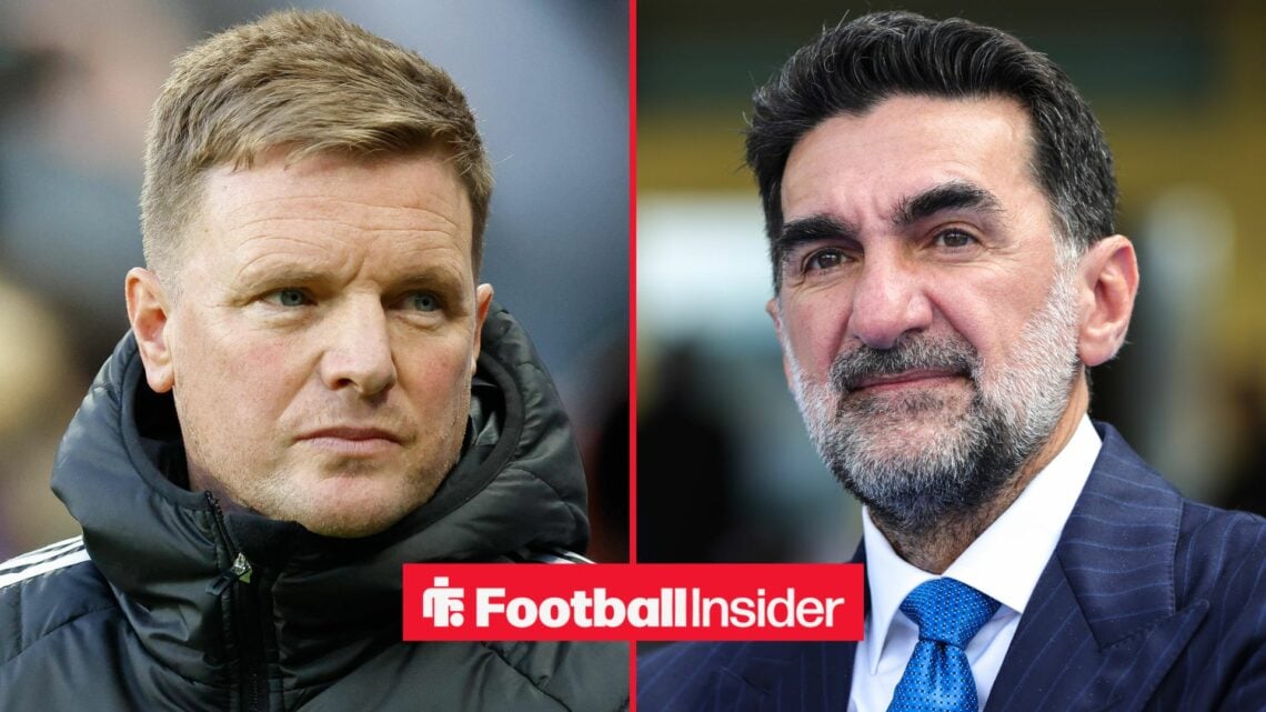 Eddie Howe alongside Yasir Al-Rumayyan