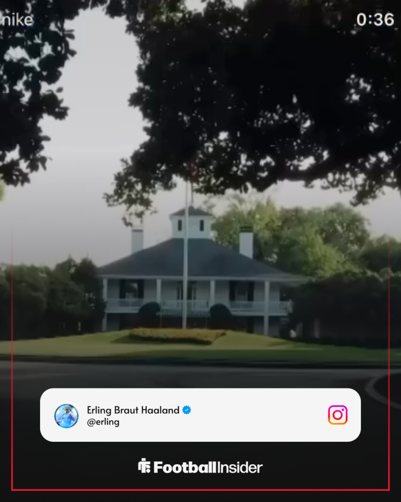 Erling Haaland shares video about Rory McIlroy winning The Masters