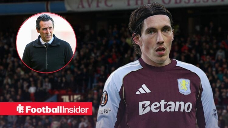 Harry Wilson in an Aston Villa kit at Villa Park / Aston Villa manager Unai Emery