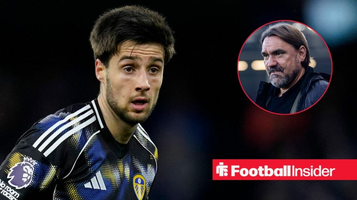 Ilia Gruev of Leeds United during the Manchester City vs Leeds United Premier League match at the Etihad Stadium, Manchester, 29 November, 2025 / L...