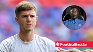 James McAtee of Nottingham Forest warms up ahead of kick-off during the Premier League match between Crystal Palace and Nottingham Forest at Selhurst Park in London, England, on August 24, 2025 / Wolves star Marshall Munetsi speaking to Sky Sports