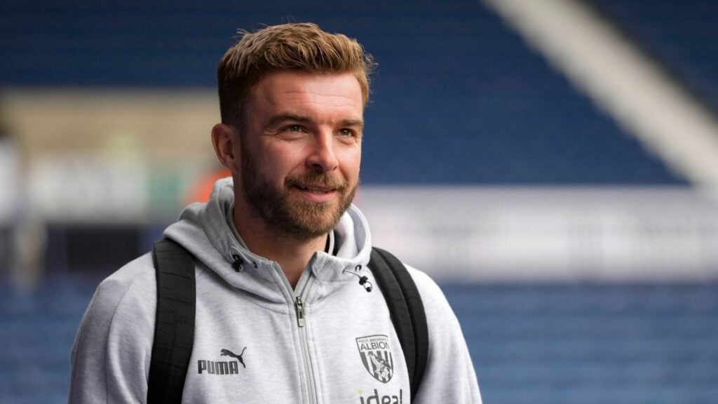 James Morrison on the sidelines at West Brom