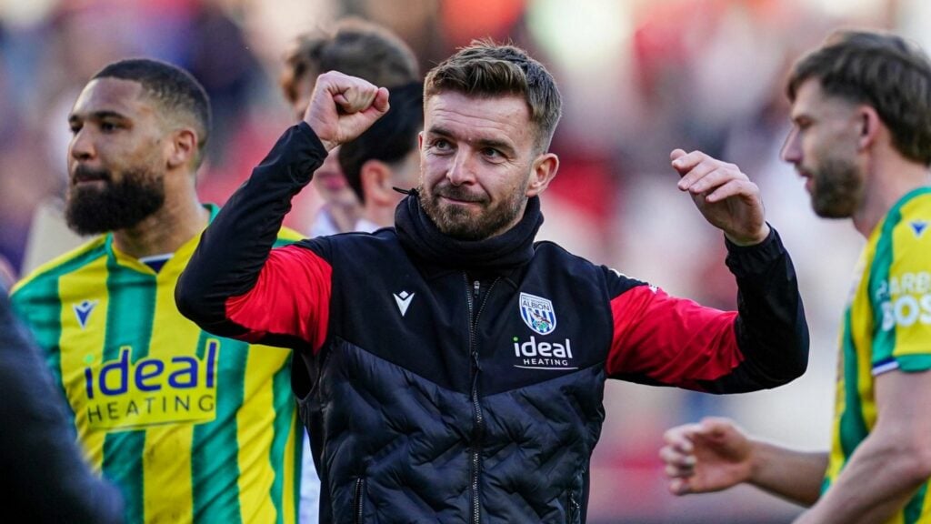 James Morrison on the sidelines at West Brom