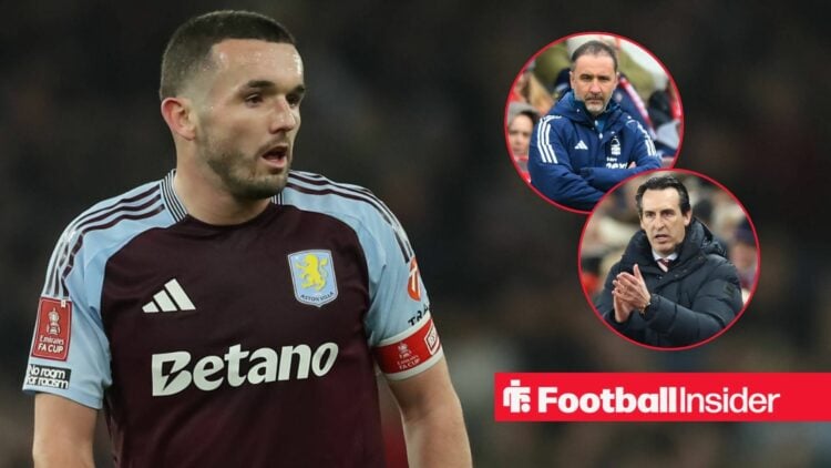 Aston Villa star John McGinn in 2025-26 / Nottingham Forest head coach, looks on during the Premier League match between Nottingham Forest and Fulh...