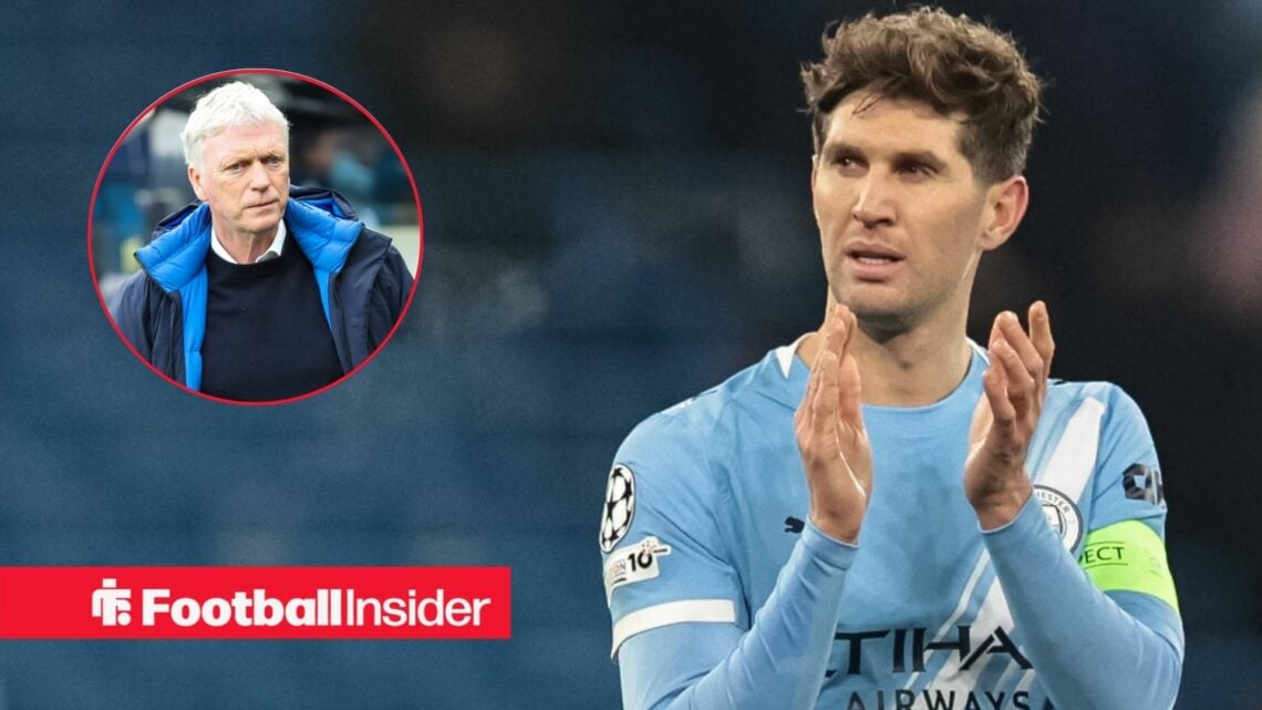 John Stones of Manchester City applauds the fans after the final whistle during the UEFA Champions League Matchday 5 of 8 Manchester City v Bayer 0...