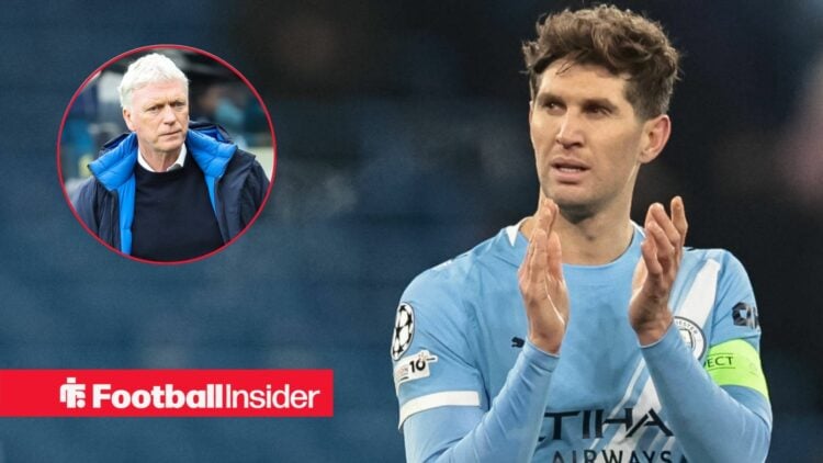 John Stones of Manchester City applauds the fans after the final whistle during the UEFA Champions League Matchday 5 of 8 Manchester City v Bayer 0...