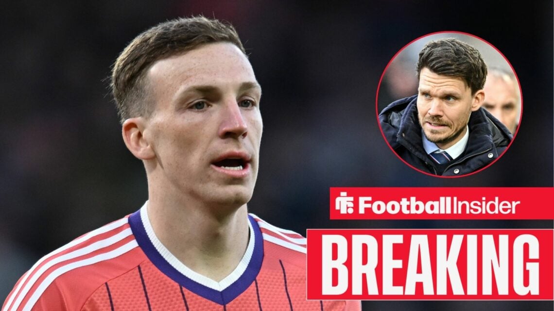 Lewis Ferguson in action for Scotland, with Danny Rohl in a circular inset