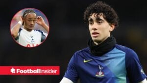 Luca Williams-Barnett of Tottenham warm up before the Tottenham Hotspur vs Borussia Dortmund UEFA Champions League match at the Tottenham Hotspur Stadium, London, 20 January, 2026 / Leipzigs Xavi Simons. Fussball 1. Bundesliga, 25. Spieltag: SC Freiburg - RB Leipzig 0:0. 8. Maerz 2025: Freiburg, Europa-Park Stadion. SC Freiburg - RB Leipzig 0:0 *** Leipzigs Xavi Simons Soccer 1 Bundesliga, Matchday 25