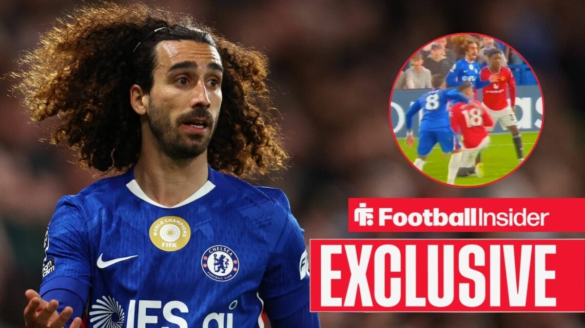 Marc Cucurella of Chelsea during the Chelsea vs Manchester United, ManU Premier League match at Stamford Bridge, London, 18 April, 2026 / Chelsea's...