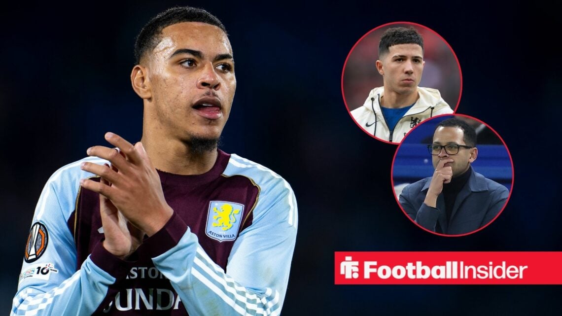 Morgan Rogers of Aston Villa FC applauds for the fans during the UEFA Europa League 2025/26 League Phase MD2 match between Feyenoord and Aston Vill...