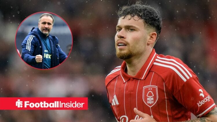 Neco Williams of Nottingham Forest during the Premier League match between Nottingham Forest and Aston Villa at City Ground in Nottingham, United K...
