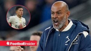 West Ham United manager Nuno Espirito Santo / Enzo Fernandez of Chelsea during the Everton vs Chelsea Premier League match at Hill Dickinson Stadium, Liverpool