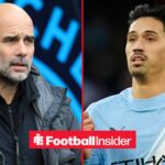 Pep Guardiola alongside Tijjani Reijnders