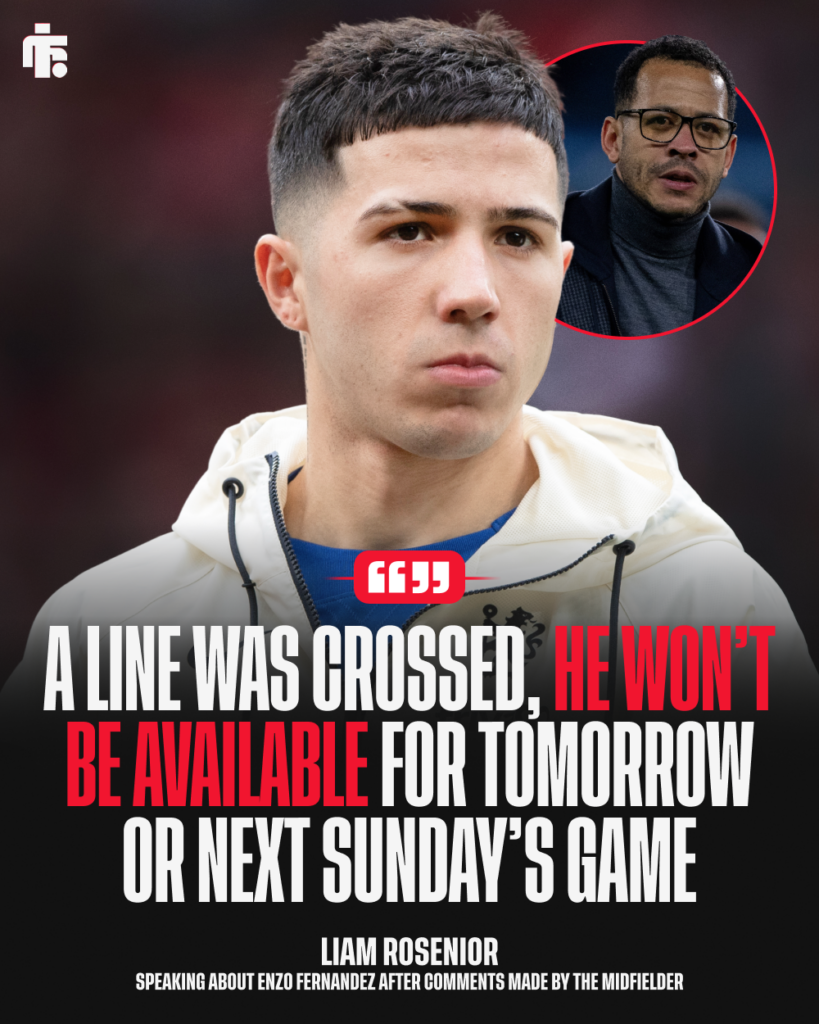 Liam Rosenior's comments about Enzo Fernandez