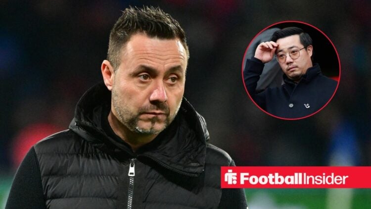 Roberto De Zerbi with Aiyawatt Srivaddhanaprabha included in a circular inset