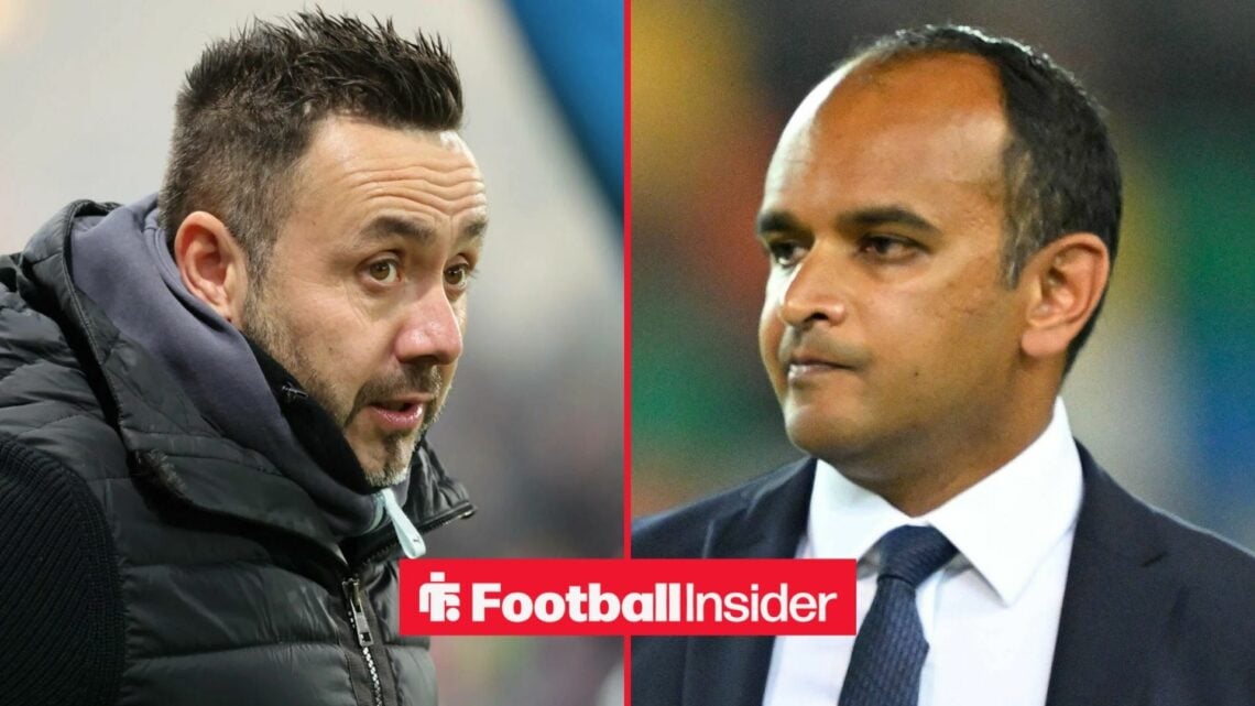 Roberto De Zerbi alongside Vinai Venkatesham