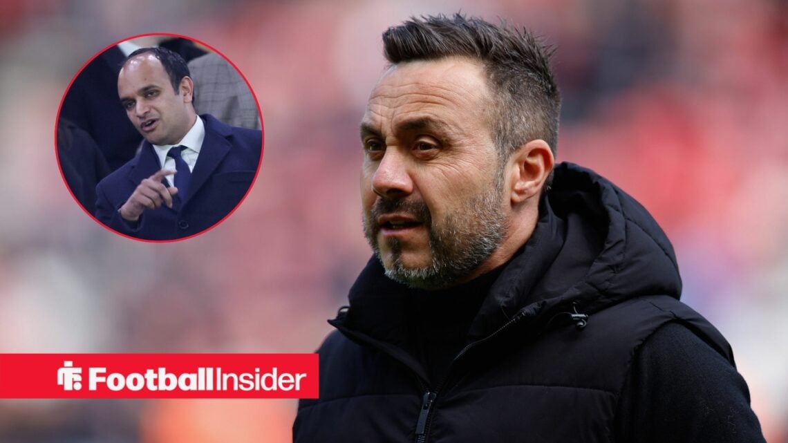 Roberto De Zerbi with Vinai Venkatesham included in a circular inset