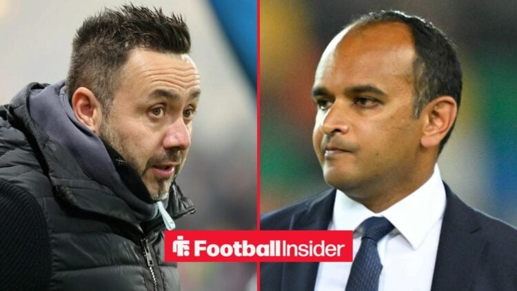 Roberto De Zerbi alongside Vinai Venkatesham