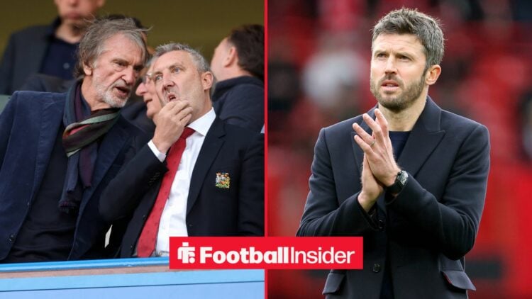 Sir Jim Ratcliffe and Jason Wilcox of Manchester United, ManU during the Chelsea vs Manchester United Premier League match at Stamford Bridge, Lond...