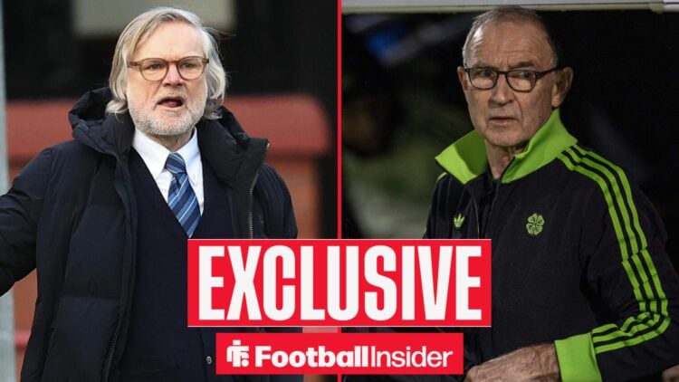 Dundee versus Hibernian, Dundee head coach Steven Pressley gives instructions to his team / St Mirren versus Celtic, Celtic interim manager Martin ...