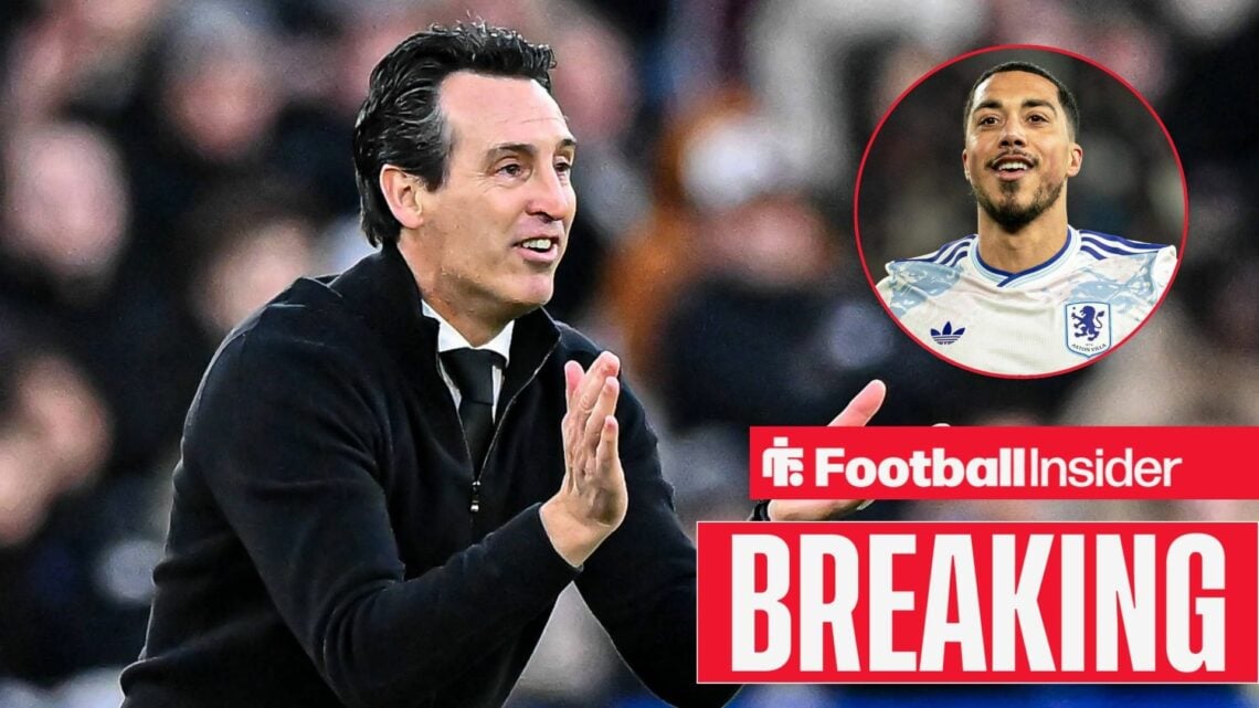 Unai Emery with Youri Tielemans included in a circular inset