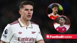 Viktor Gyokeres of Arsenal during the AFC Bournemouth vs Arsenal Premier League match at the Vitality Stadium, Bournemouth / Declan Rice Arsenal during the Tottenham Hotspur V Arsenal Premier League match at the Tottenham Hotspur Stadium, London / William Saliba of Arsenal during the Pre-season friendly match Arsenal vs Athletic Bilbao at Emirates Stadium, London, United Kingdom, 9th August 2025