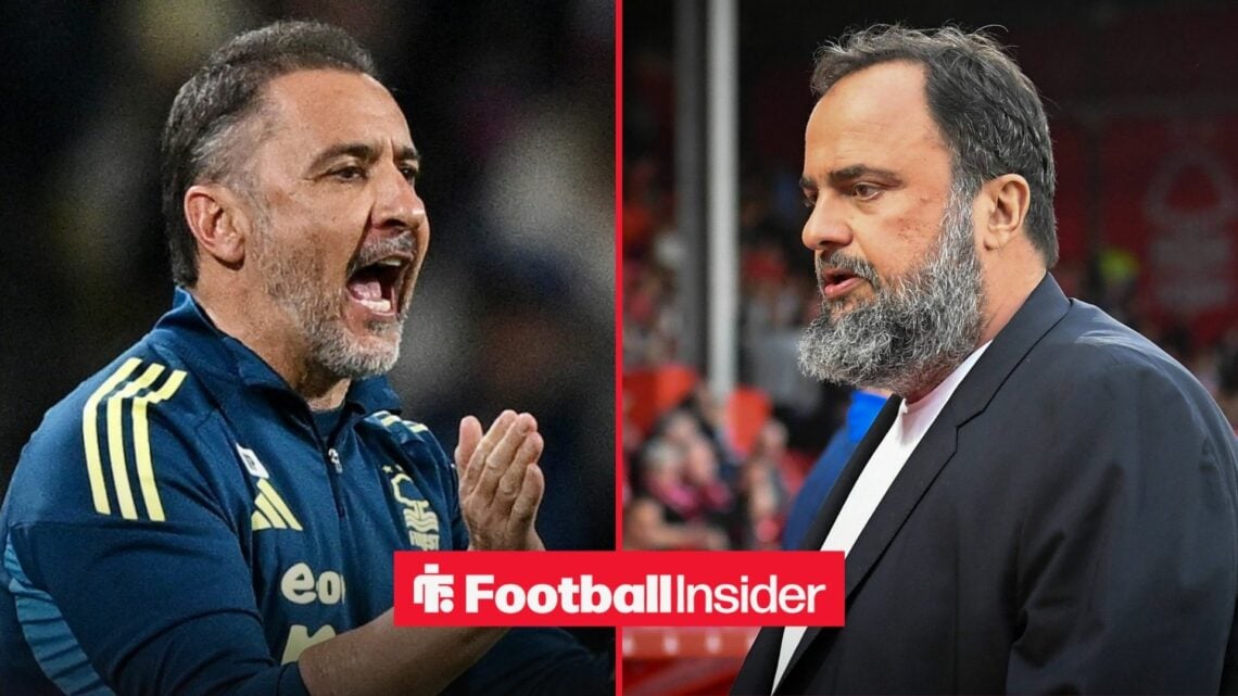 Vitor Pereira alongside Evangelos Marinakis