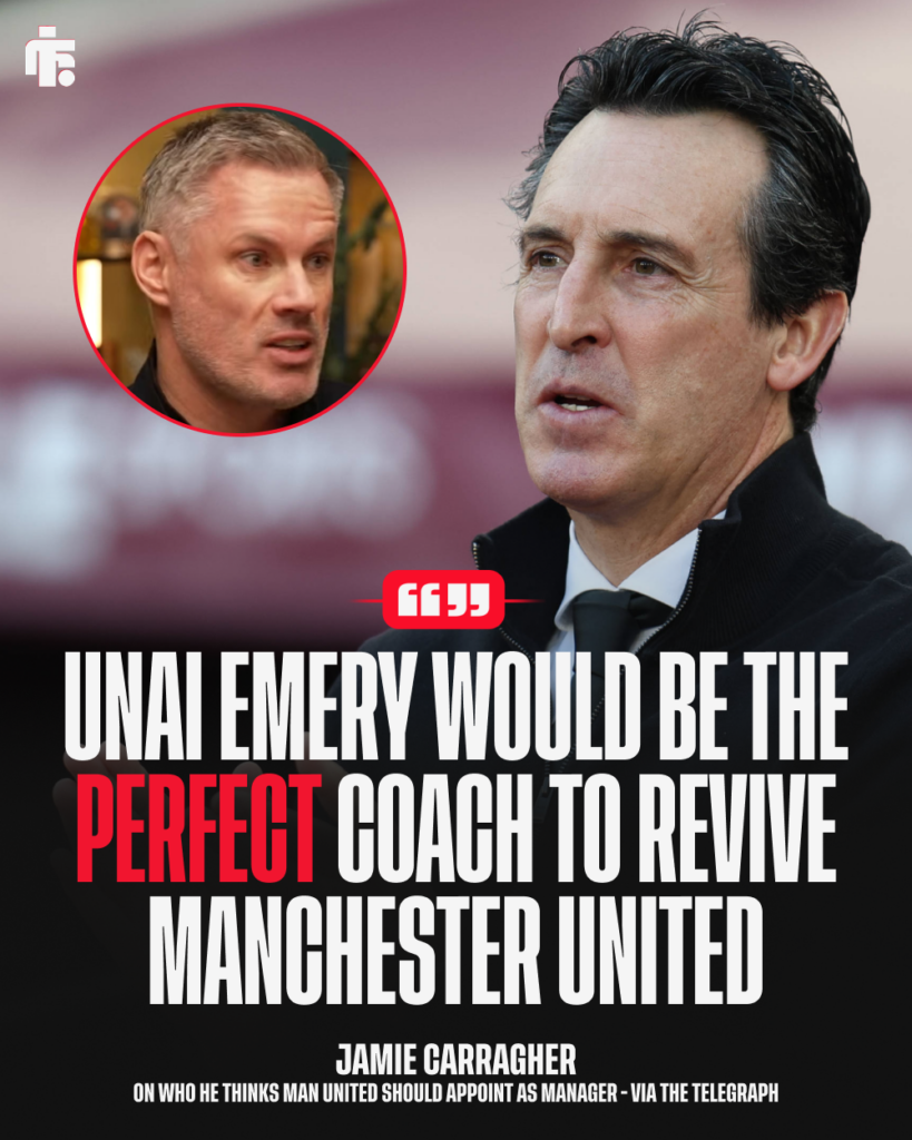 Jamie Carragher speaking about Unai Emery