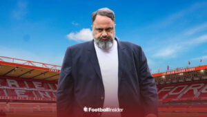 Nottingham Forest owner Evangelos Marinakis at the City Ground.