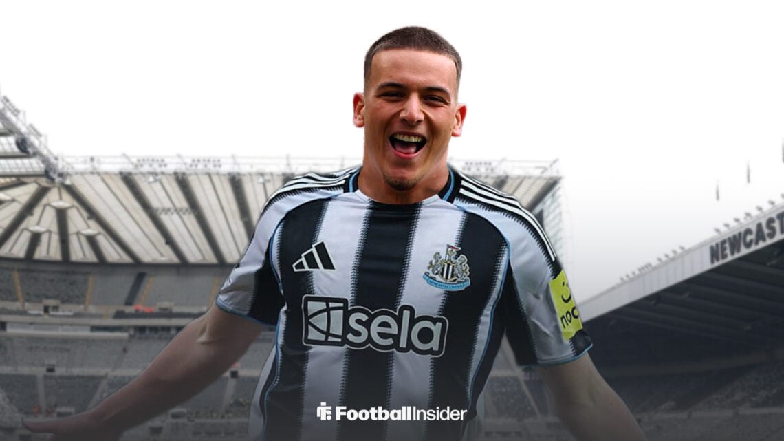 FC Koln winger Said El Mala celebrates in a Newcastle shirt