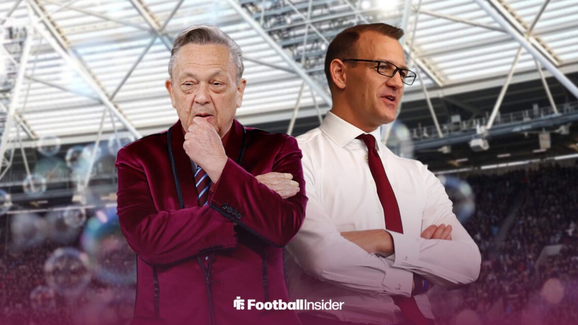 David Sullivan and Daniel Kretinsky alongside eachother against a backdrop of the London Stadium.