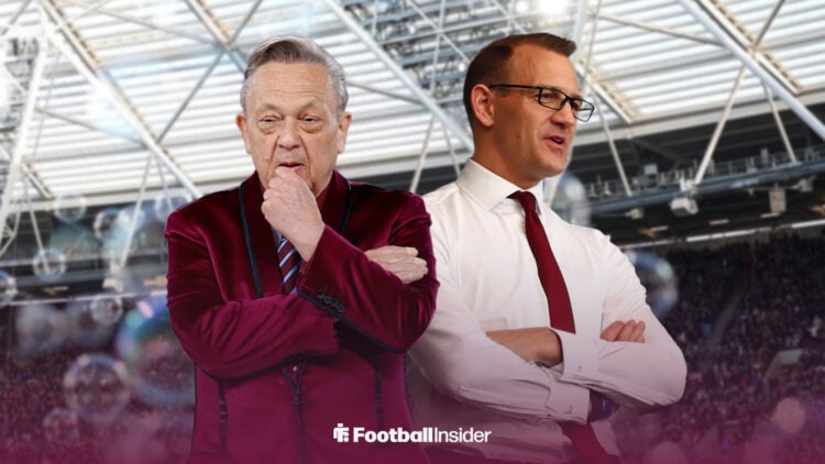 David Sullivan and Daniel Kretinsky alongside eachother against a backdrop of the London Stadium.
