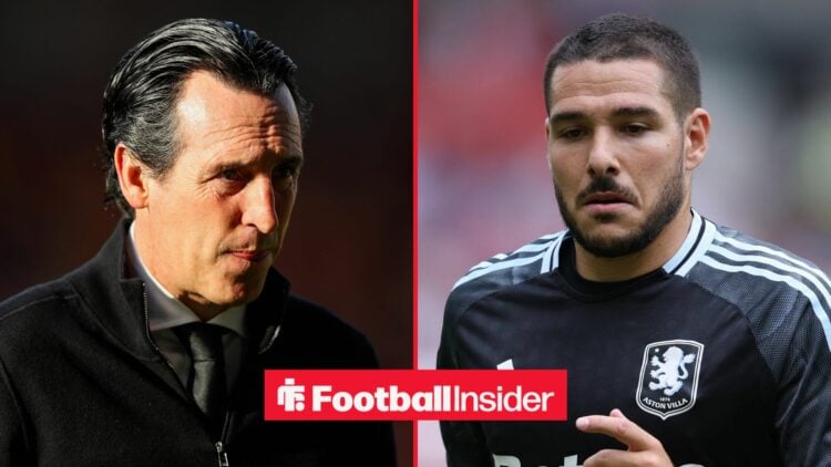 Unai Emery on left Emi Buendia on right