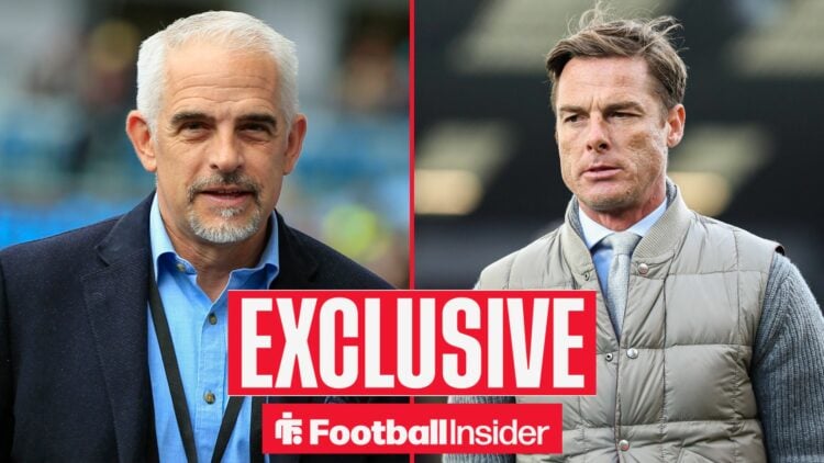 Burnley owner Alan Pace alongside former manager Scott Parker.