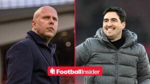 Arne Slot on left Andoni Iraola on right
