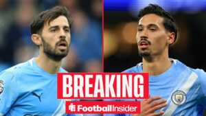 Bernardo Silva and Tijjani Reijnders in action for Man City