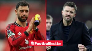 Bruno Fernandes alongside Michael Carrick