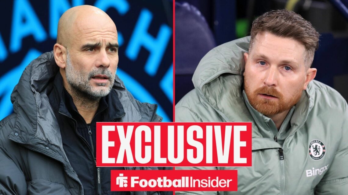 Calum McFarlane on right Pep Guardiola on left